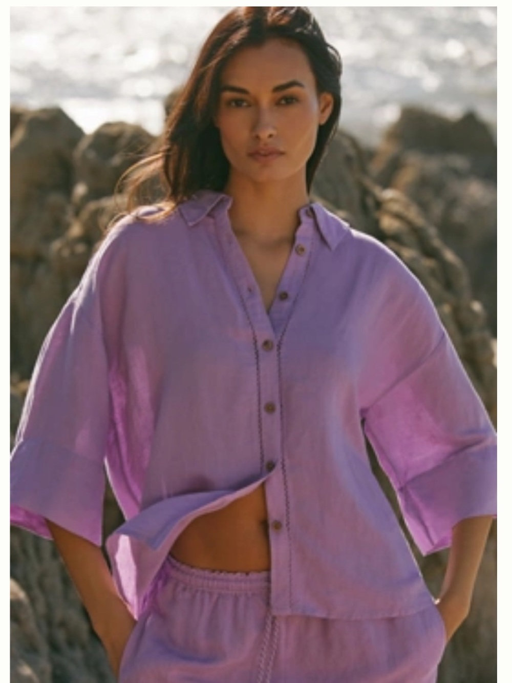 Anthropologie Lavender Top